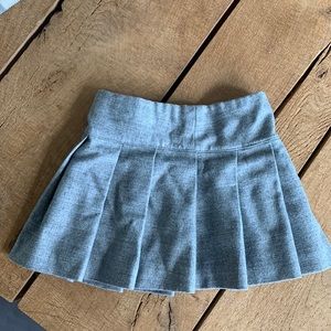 Jcrew, crewcuts adorable grey pleated and lined skirt.